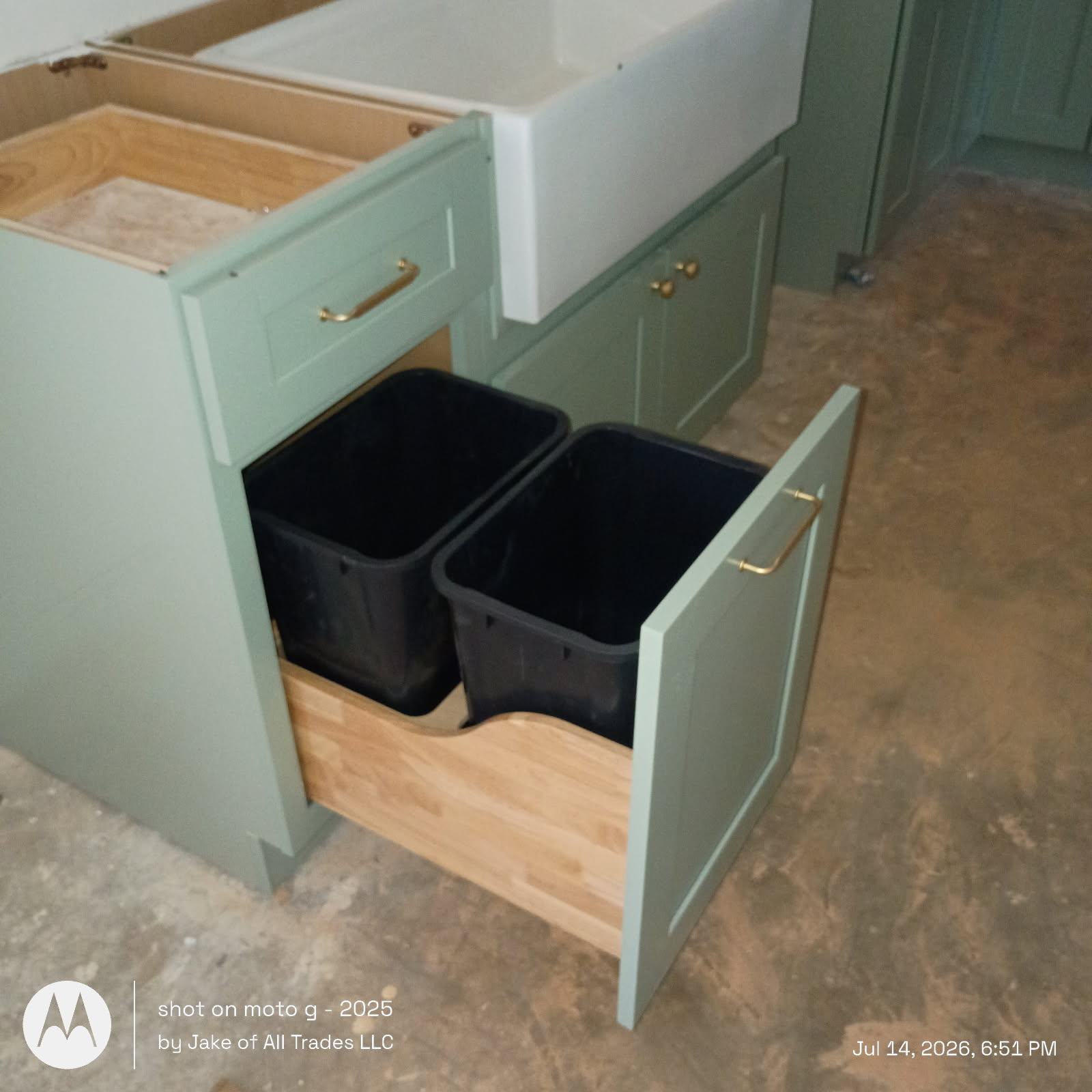 Custom Cabinetry Sage Green Install Atlanta, GA